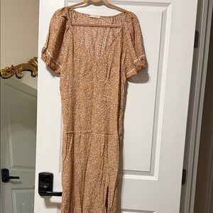 Floral Tan Dress
